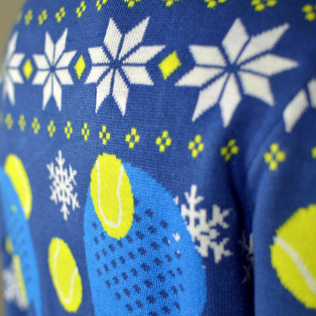 Jersey de Navidad para Hombre Pádel Christmas Azul Detalle