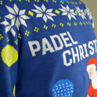 Jersey de Navidad para Hombre Pádel Christmas Azul Nieve