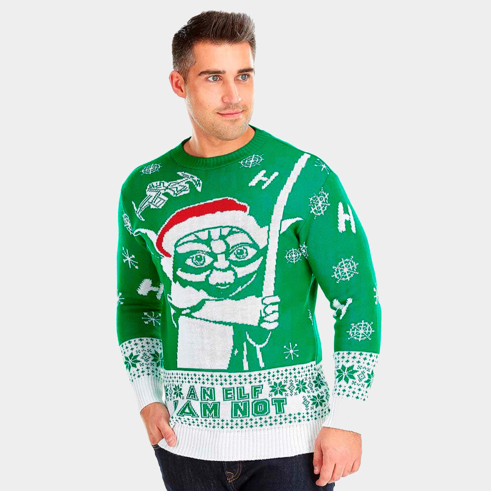 Jersey de Navidad para Hombre Yoda Star Wars