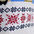 Jersey de Navidad para Familia Azul Claro con Reno y Nieve Detalle Nieve