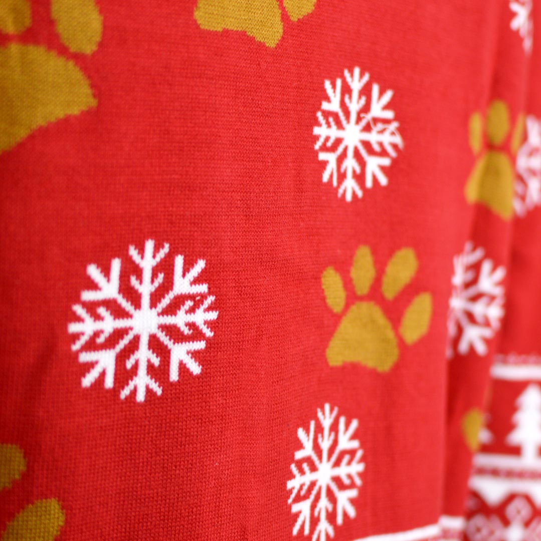 Jersey de Navidad para Familia con Perrito Detalle Nieve