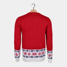 Jersey de Navidad para Hombre Rojo con Reno y Nieve Espalda