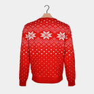 Jersey de Navidad para Hombre Rojo con Estrellas espalda