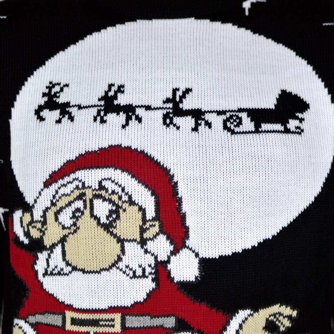 Jersey de Navidad para Hombre Santa Descargando Detalle