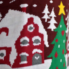 Jersey de Navidad para Hombre Santa en Trineo y Árbol de Navidad Detalle