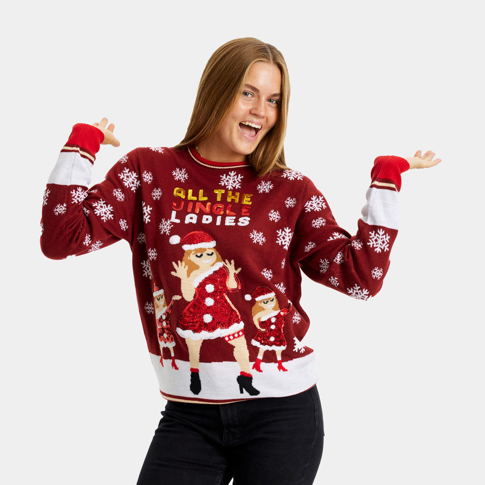 Jersey de Navidad Mujer Jingles Ladies Lentejuelas