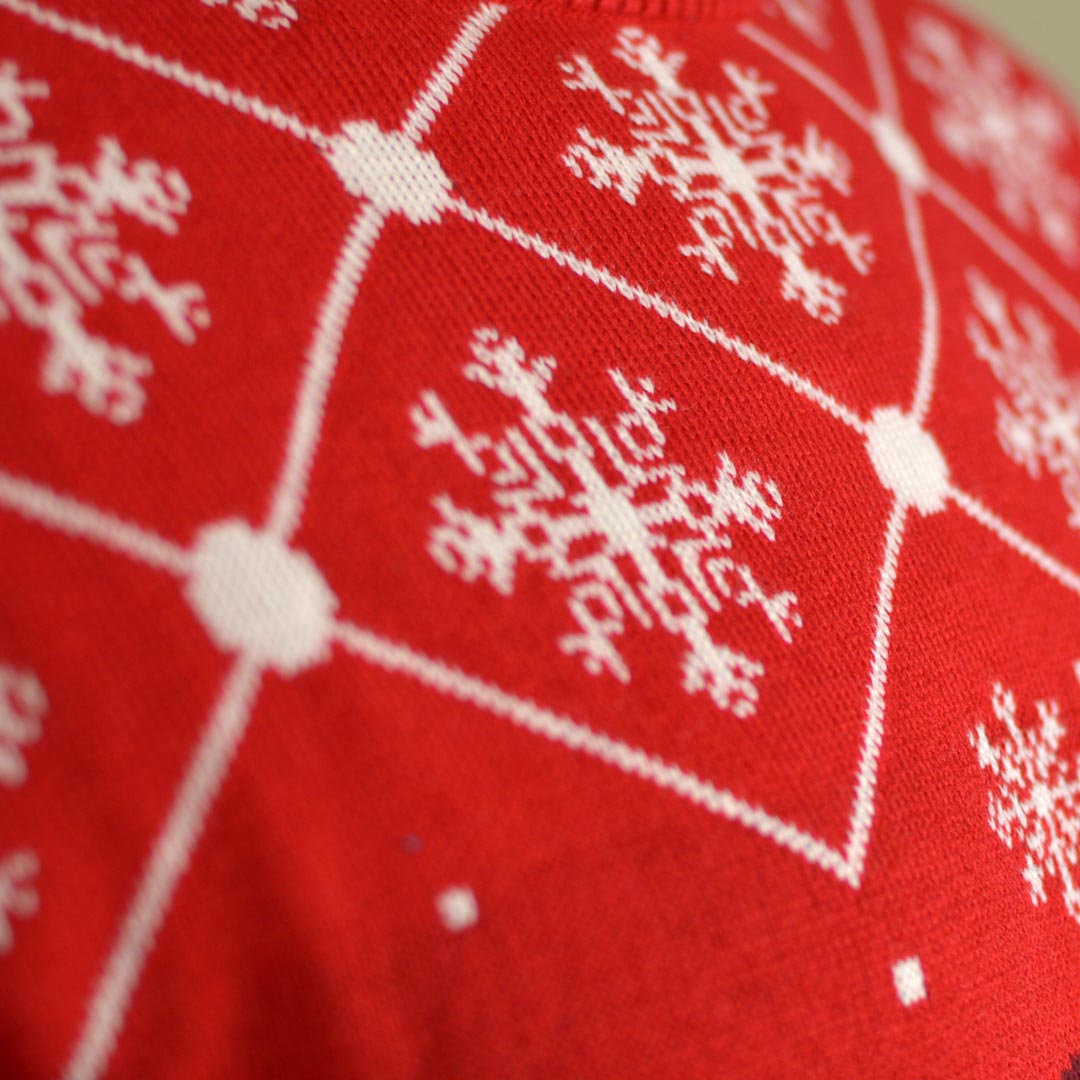 Jersey de Navidad para Mujer con Papá Noel Entrando por la Chimenea Detalle Nieve