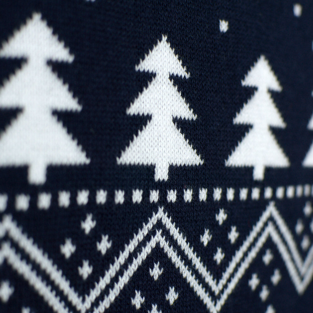 Jersey de Navidad para Niña y Niño con Árboles, Muñecos y Papá Noel detalle