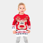 Jersey de Navidad para Niña Rojo con Reno