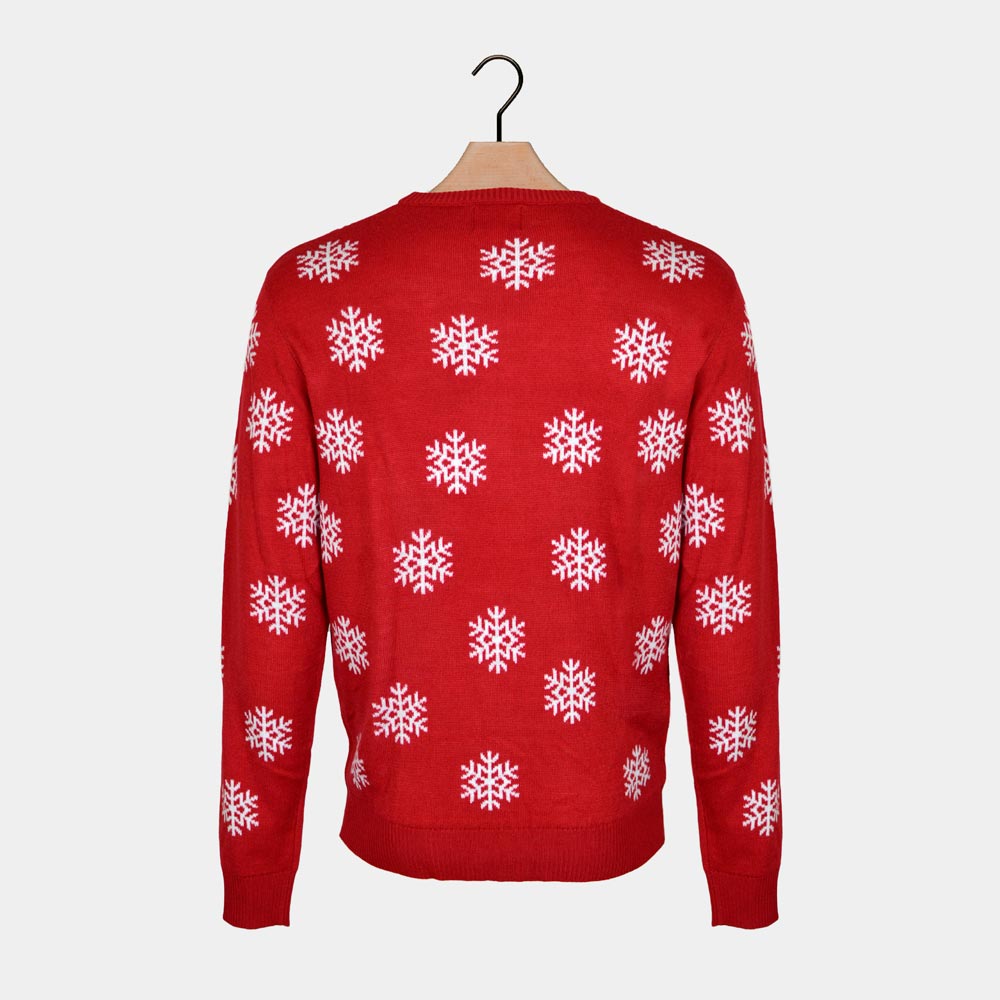 Jersey de Navidad Parejas con Reno Rudolph Rojo Espalda