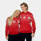 Jersey de Navidad Parejas Rojo con Estrellas Hombre