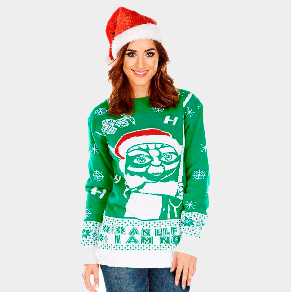 Jersey de Navidad Parejas Yoda Star Wars Mujer