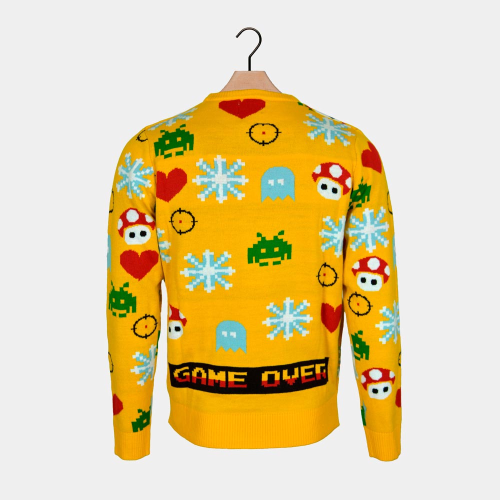 Jersey Navideño con Luces LED para Niña y Niño Santa Gamer Espalda