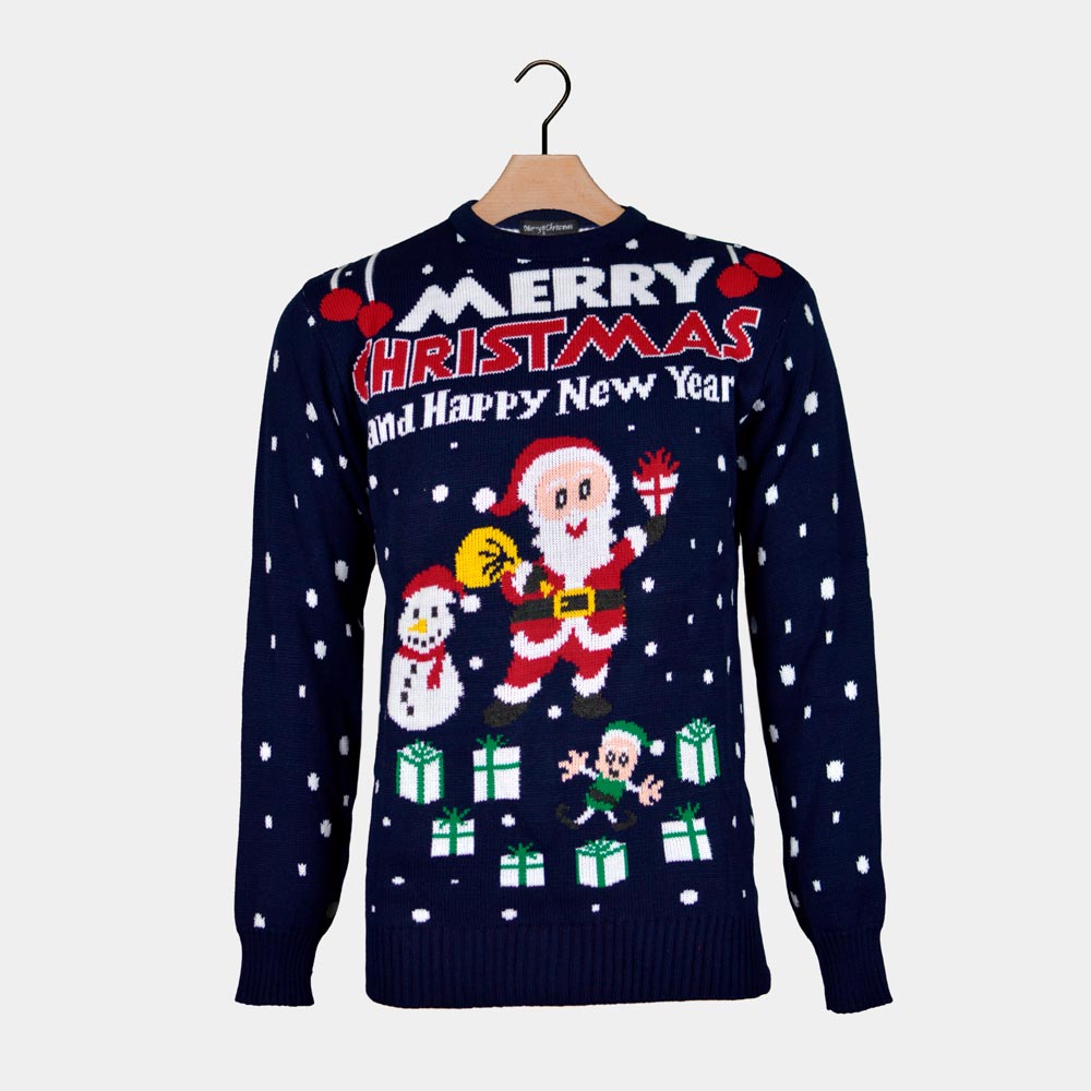 Jersey Navideño para Hombre Merry Christmas and Happy New Year