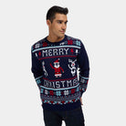 Jersey Navideño Hombre Merry Christmas Azul